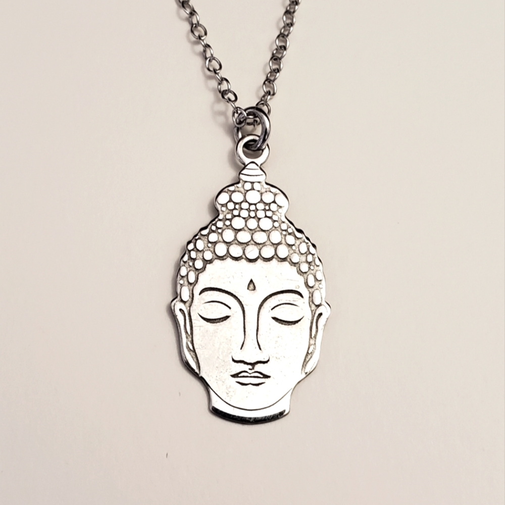 Sterling Silver Buddha Pendant Necklace